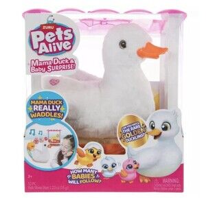Pets Alive Mama  Duck And Baby Surprise Interactive Plush ZURU - New